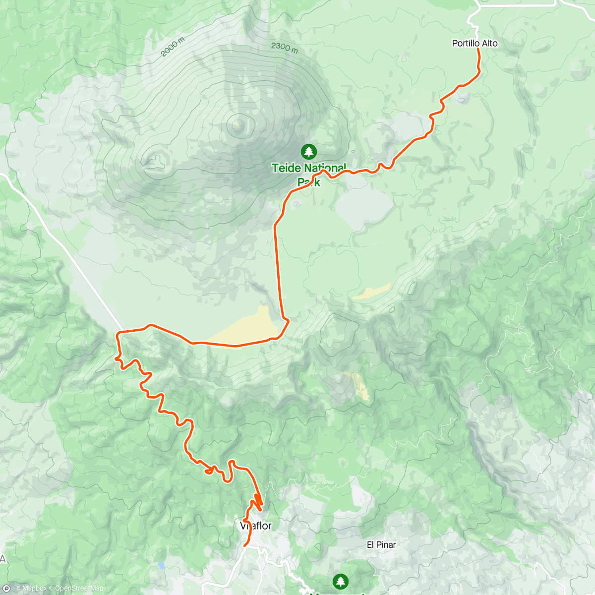 Map of the activity, Teide D2