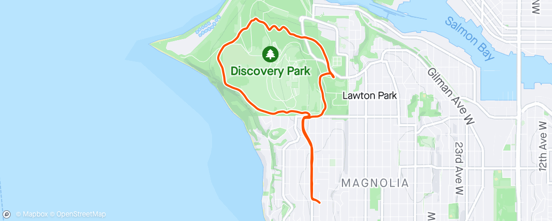 アクティビティ「Discovery Park Loop Trail」の地図