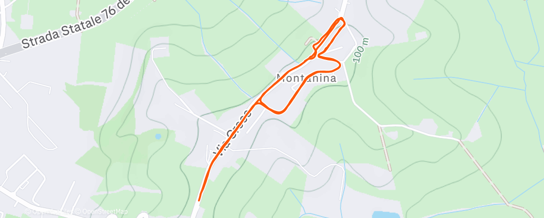 Map of the activity, Corsa dell'ora di pranzo