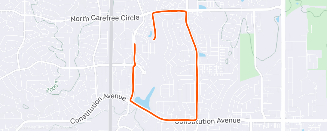 Map of the activity, Morning Run