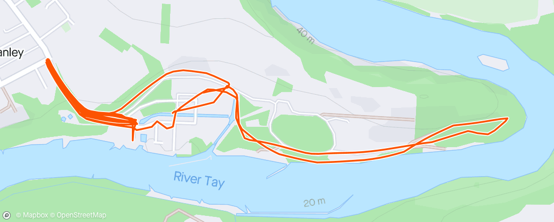 Map of the activity, Evil Hill Repeats - Stanley Mill Brae