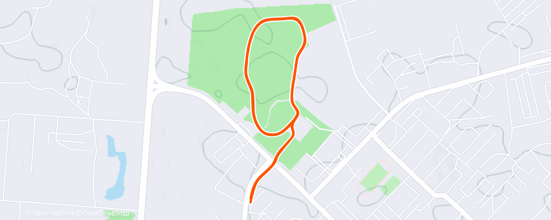 Map of the activity, Evening Run