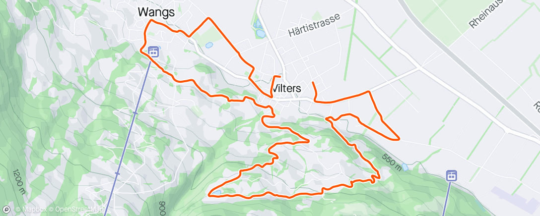 Carte de l'activité Hügellauf