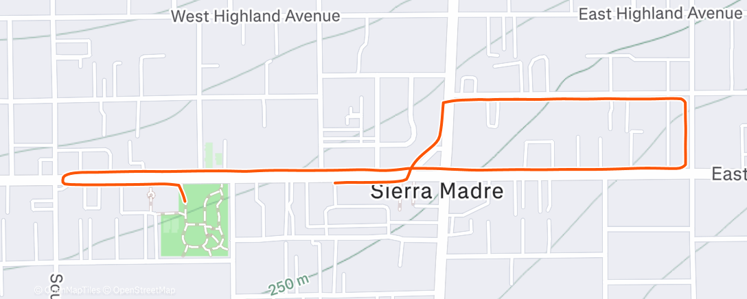 Map of the activity, Morning Walk