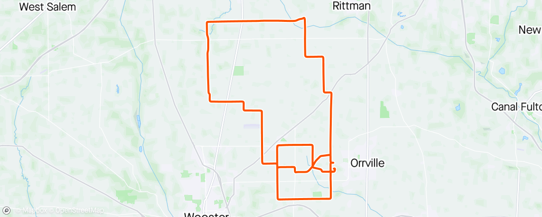 Map of the activity, OCC evening Ride
