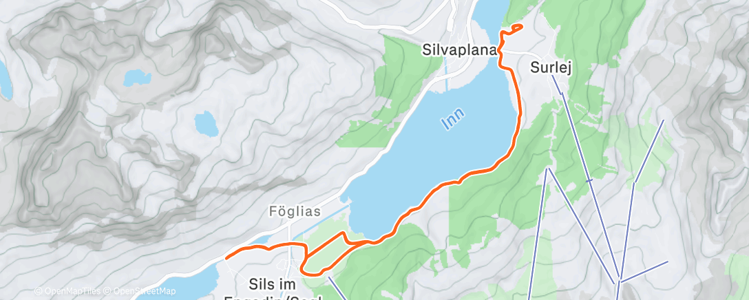 Карта физической активности (Ski nordique le matin)