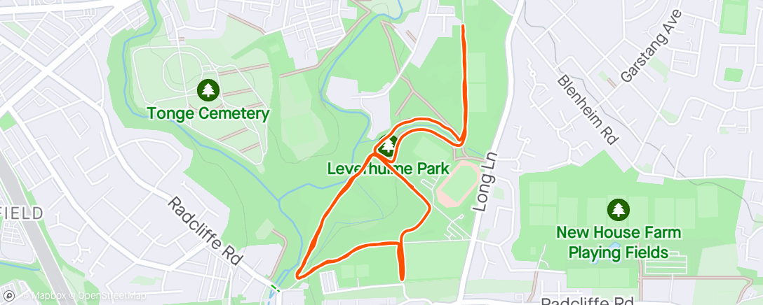 Map of the activity, Bolton parkrun #330 #freefree