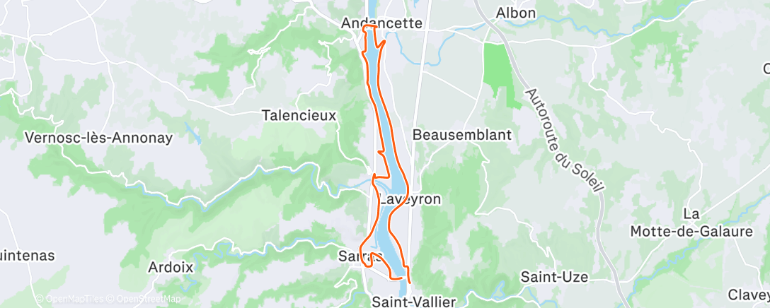 Map of the activity, Morning Ride