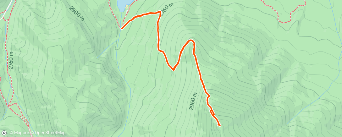 Map of the activity, Sheep Mountain to 2nd Peark