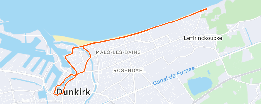 Map of the activity, Lunch Run