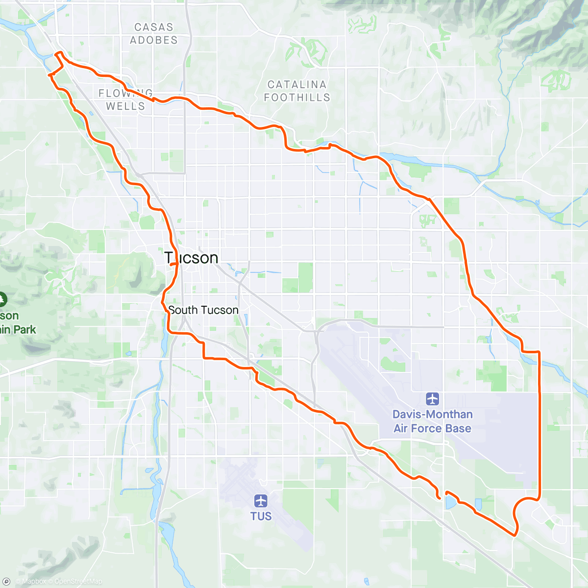 Karte der Aktivität „Tucson Loop with Ray and Ken”