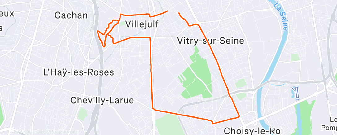 Карта физической активности (Lunch Run)