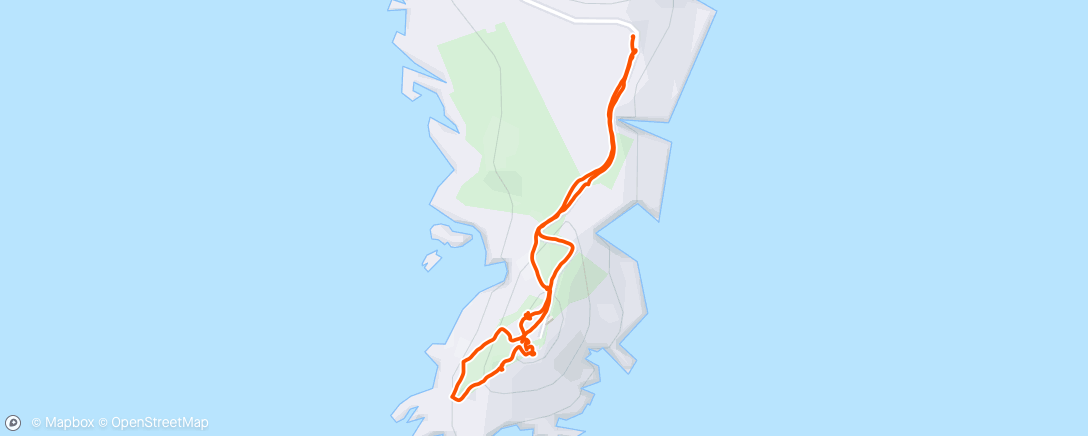 Map of the activity, Evening Walk sumburgh