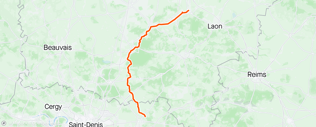 Map of the activity, Gravel le matin