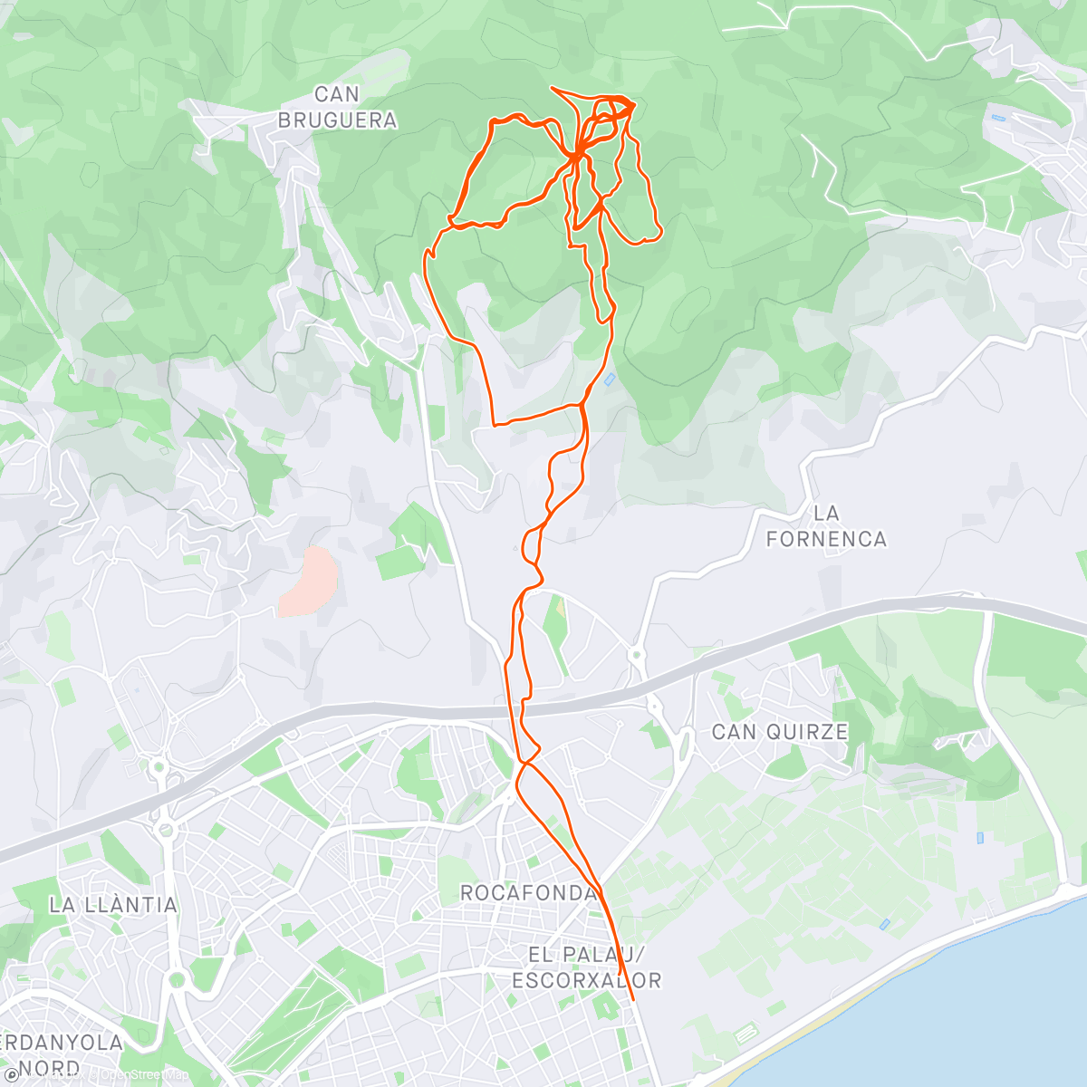 Карта физической активности (Mataró trails park. Repassant-les totes🔋💥)