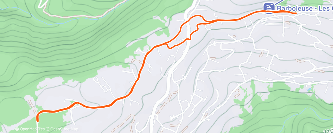 Map of the activity, Corsa pomeridiana