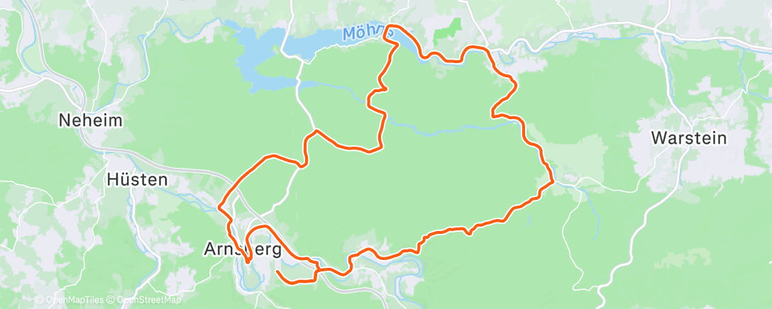Map of the activity, Mittagsradfahrt