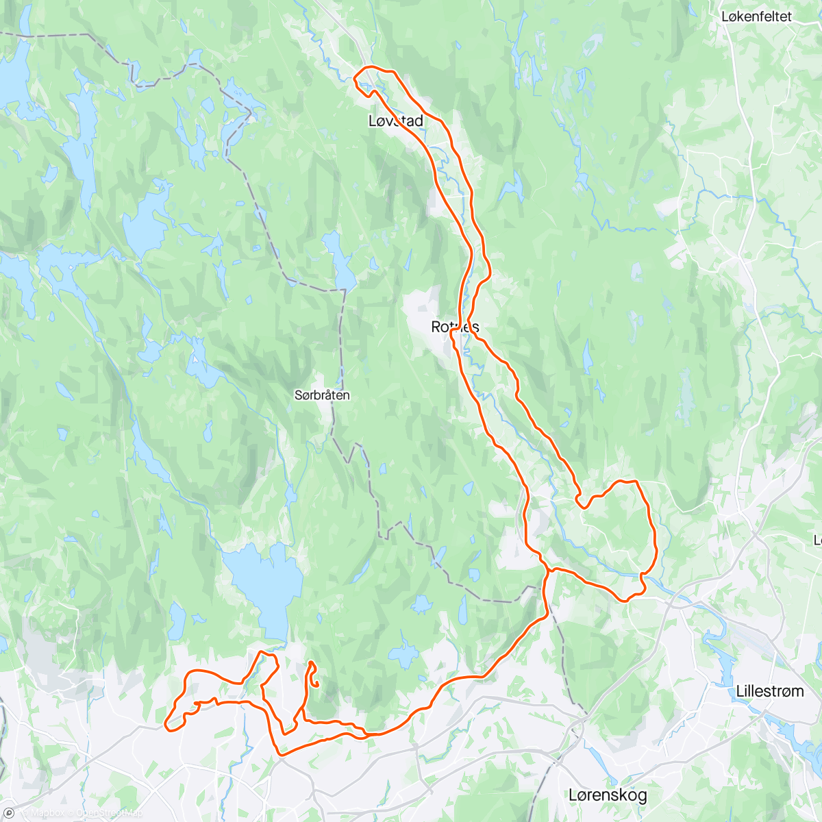 Map of the activity, Nittedal i sol