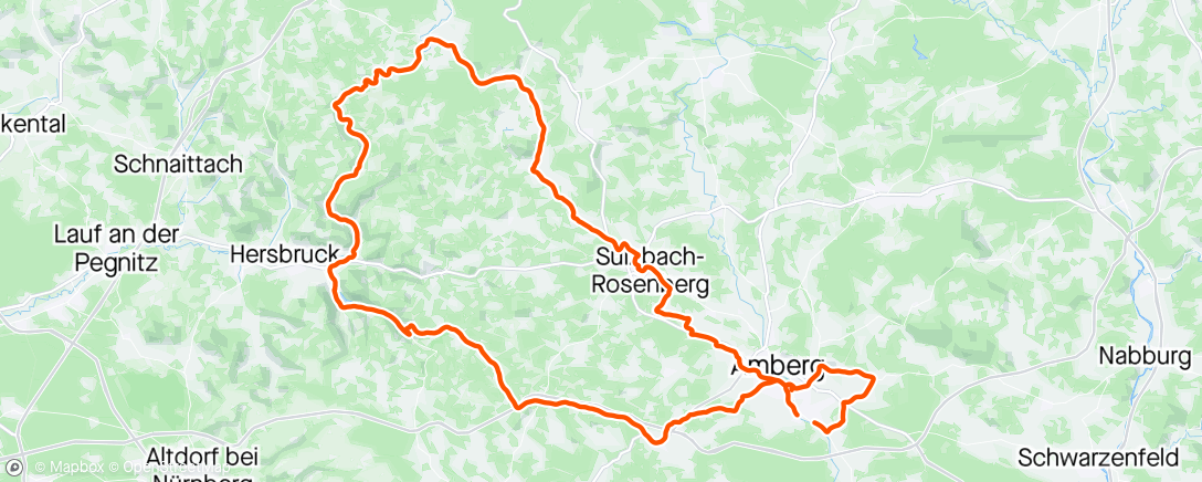 Map of the activity, RSG Training durchs Pegnitztal