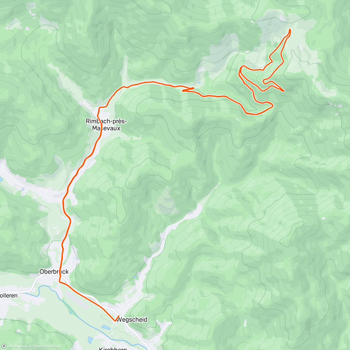Map of the activity, Sortie VTT le midi