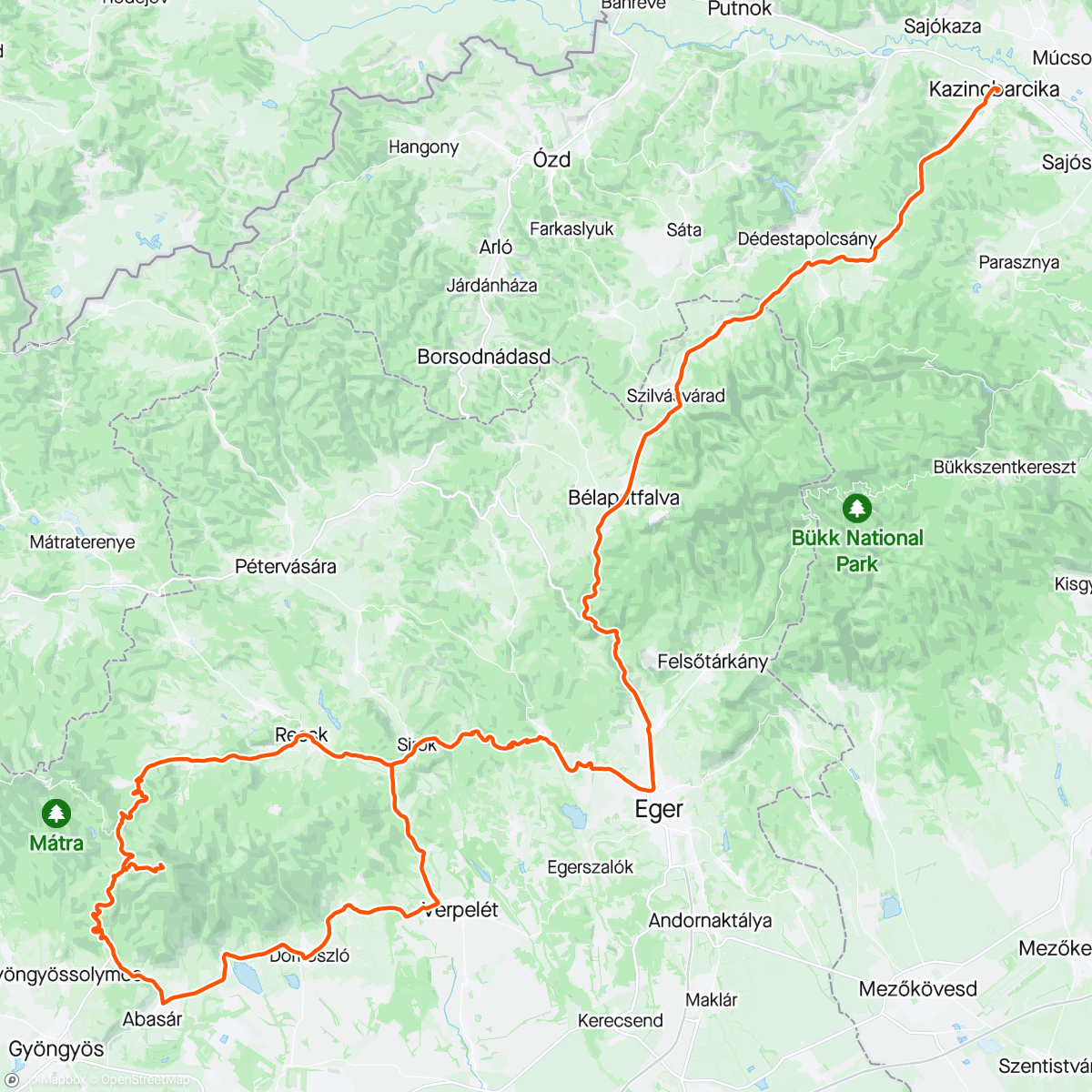 Map of the activity, Tour de Hungria stage 3