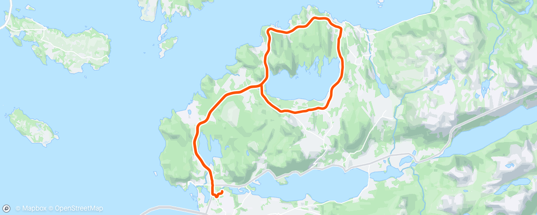 Karte der Aktivität „Rolig runde til Fiskå via Voster på hybridsykkelen 😎🚴🏻”