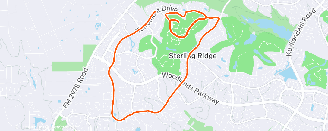 Map of the activity, Morning Run