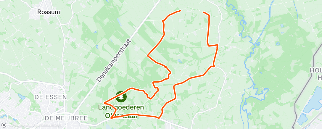 Map of the activity, Middagloop