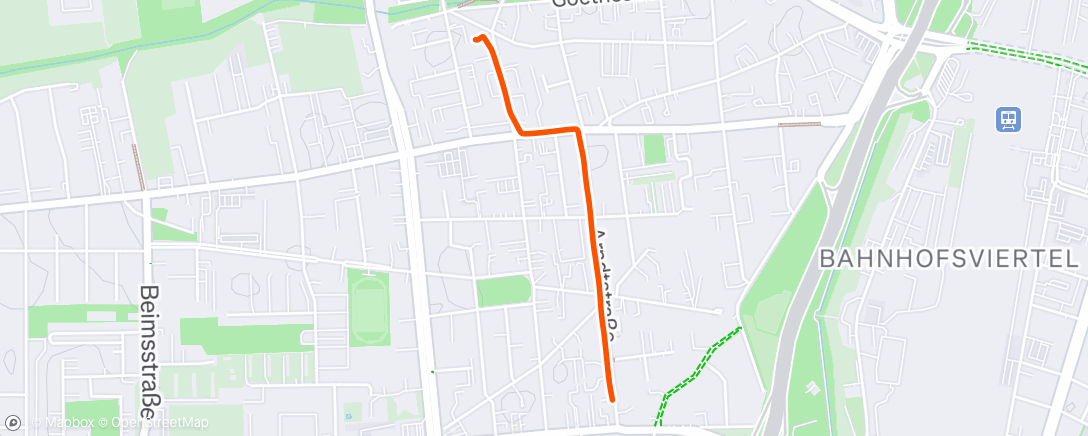 Map of the activity, Abendradfahrt