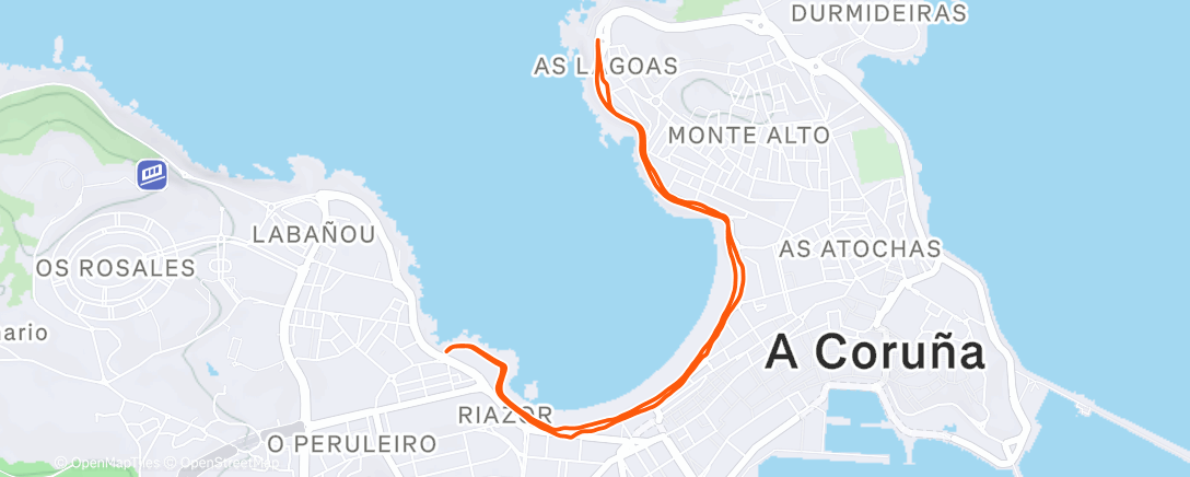 Map of the activity, Carrera a la hora del almuerzo