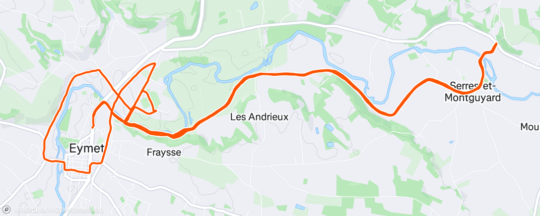 Map of the activity, Morning Run