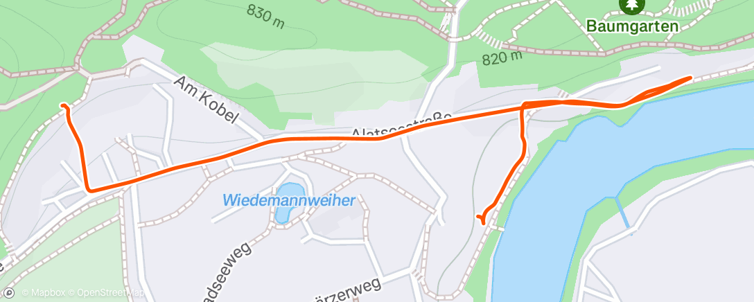 Map of the activity, Afternoon Walk