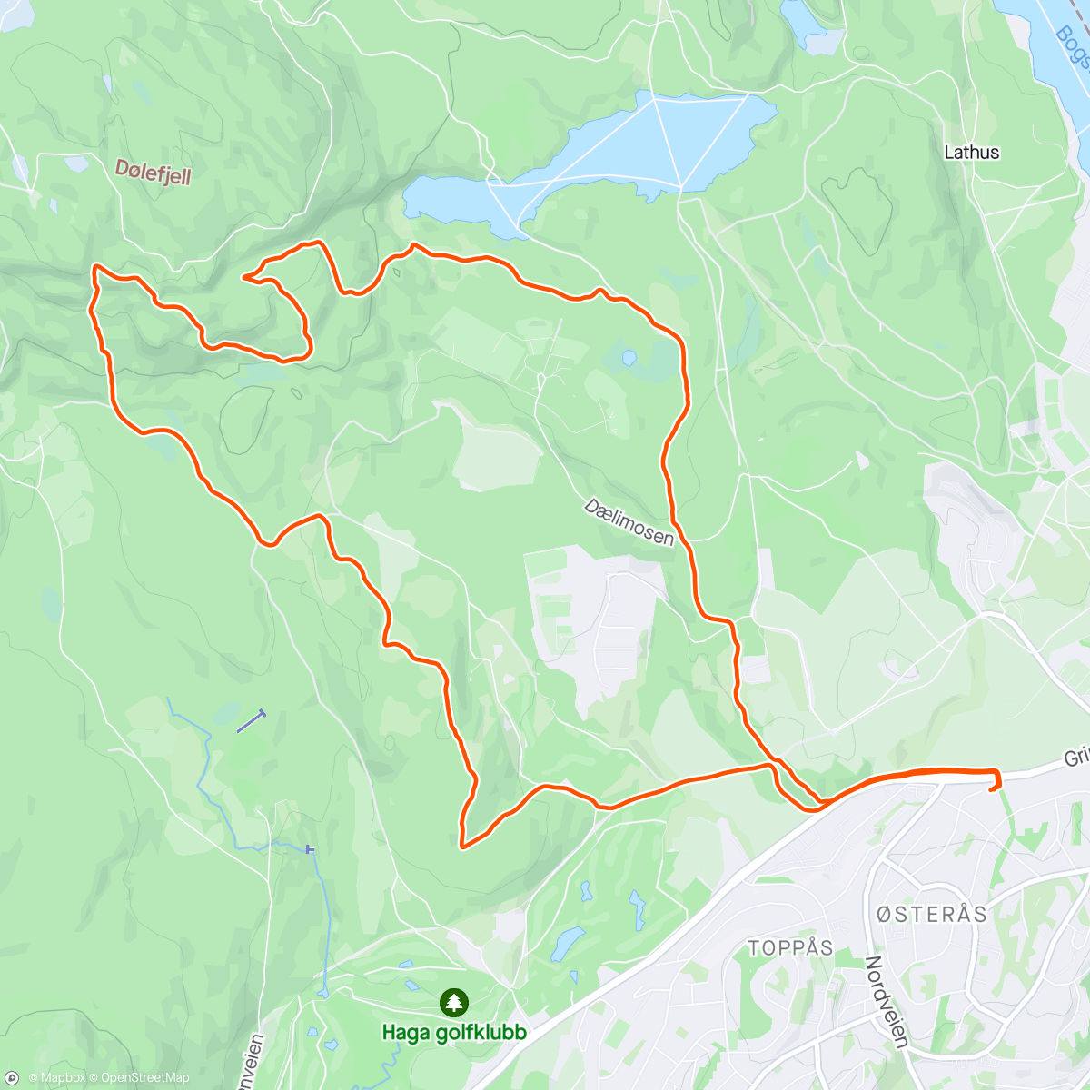 Map of the activity, Hilse på våryr skog
