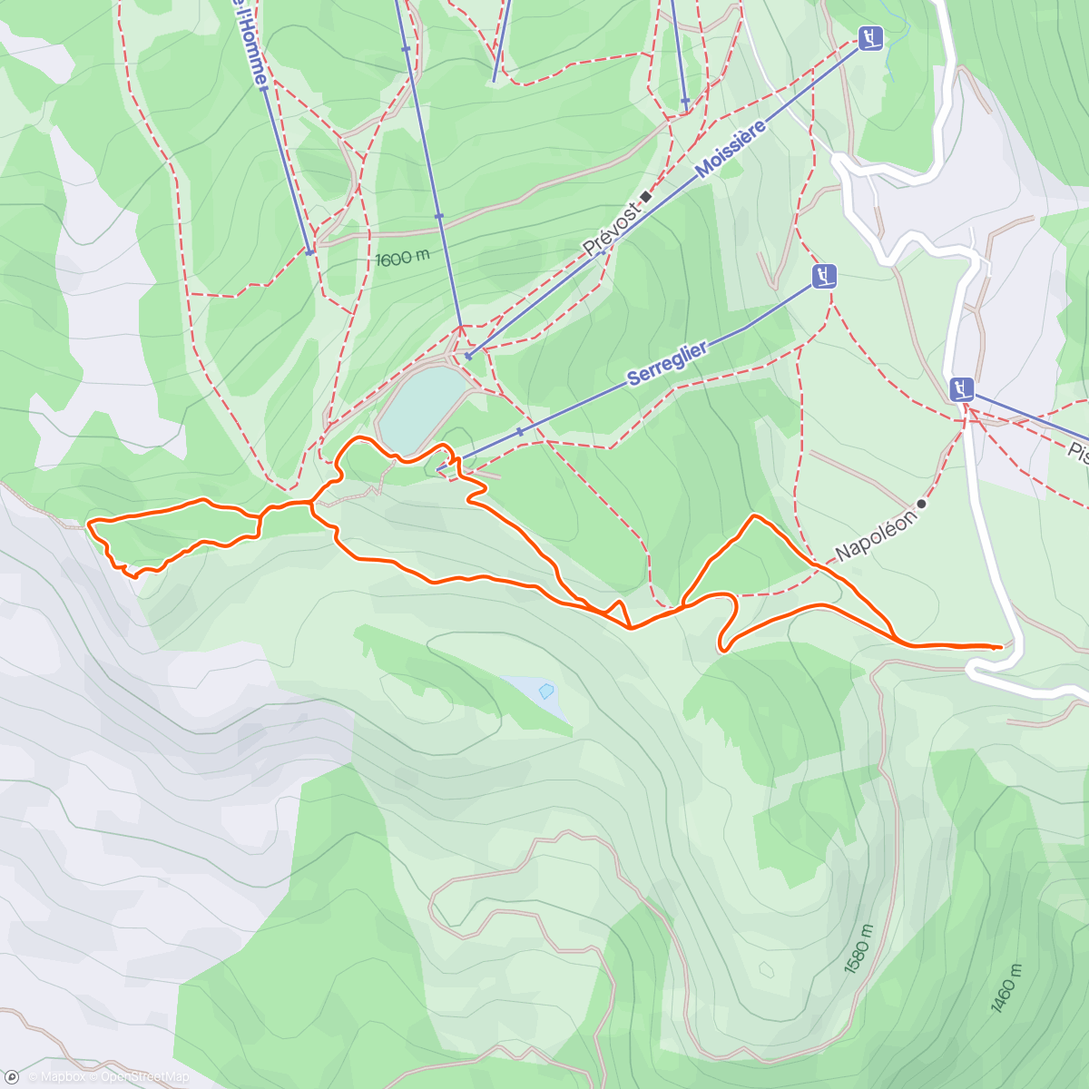 Map of the activity, Rando glaciale au dessus d'Ancelle