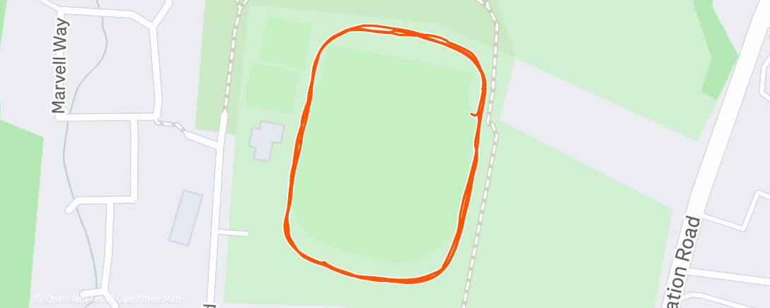 Map of the activity, Morning Run