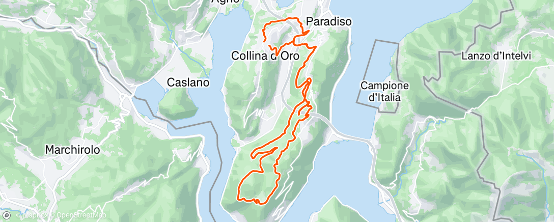 Map of the activity, Sessione di mountain biking mattutina