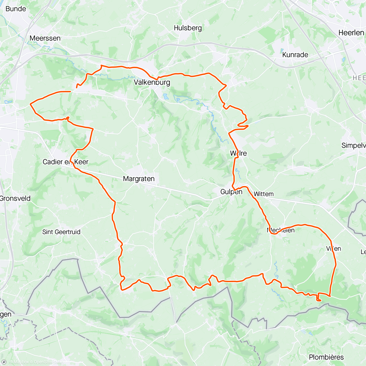 Map of the activity, Limburgtraining Team Mont Ventoux Amarant