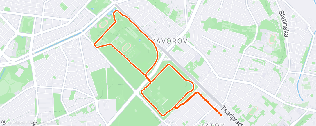 Mapa de la actividad, Evening Run