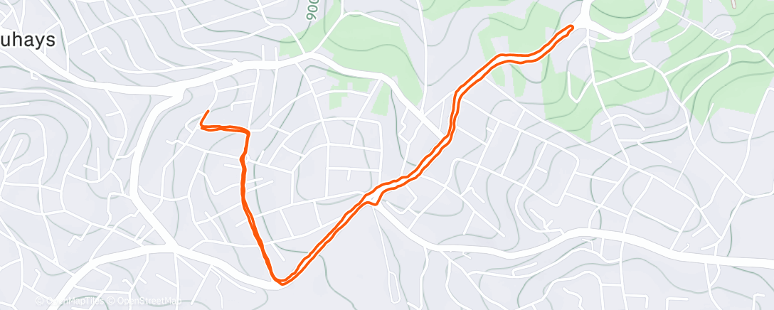 Map of the activity, Evening Run 1370