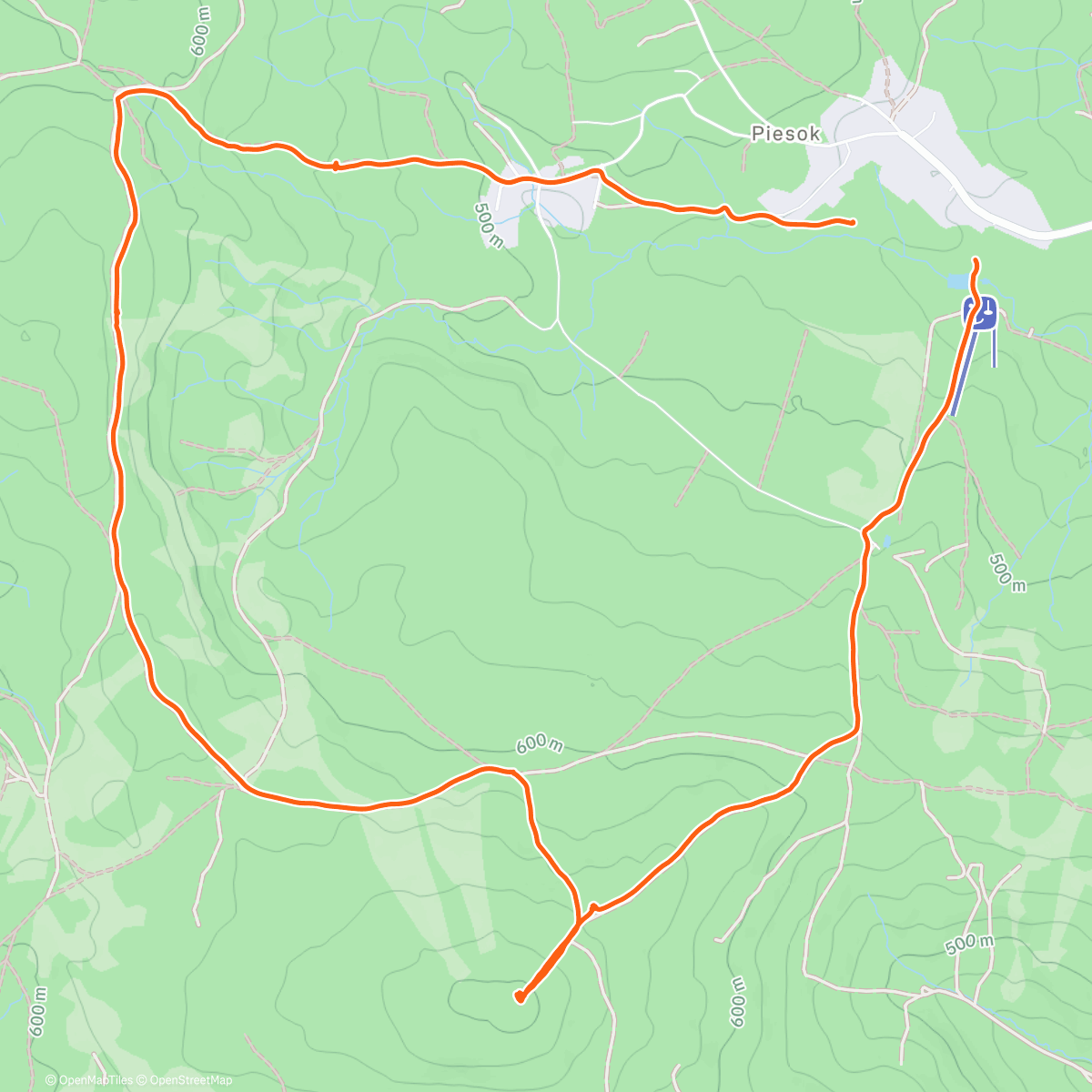 Map of the activity, Morning Hike❄️🥶