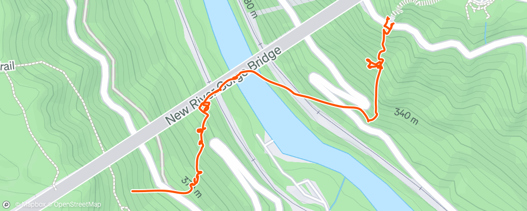 Map of the activity, Afternoon Walk