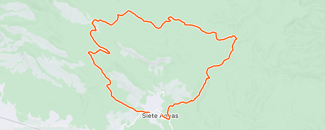 Map of the activity, Lunch Ride