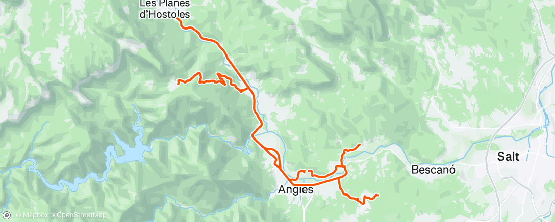 Map of the activity, Bicicleta por la mañana