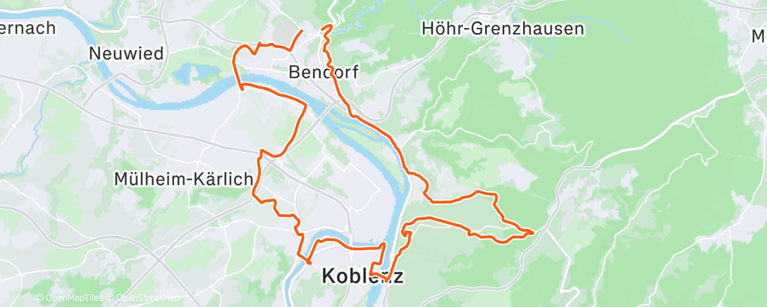 Map of the activity, Erkundung Mallendarer Bachtal