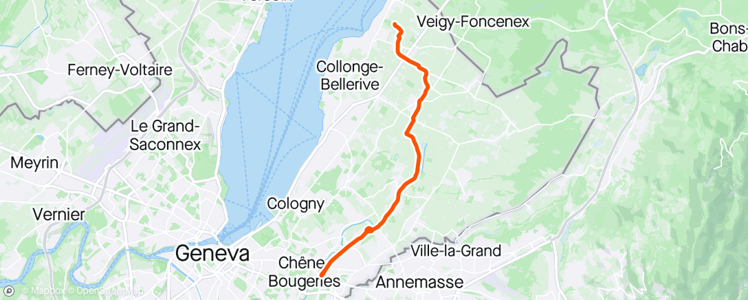Mappa dell'attività Vélo de nuit