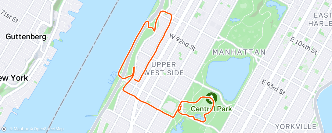 Map of the activity, NY run with Dan & Emma