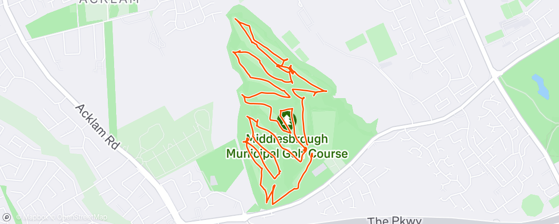 Map of the activity, Morning Golf