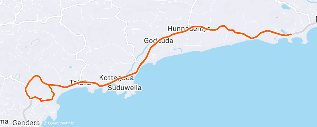 Map of the activity, Morning Run