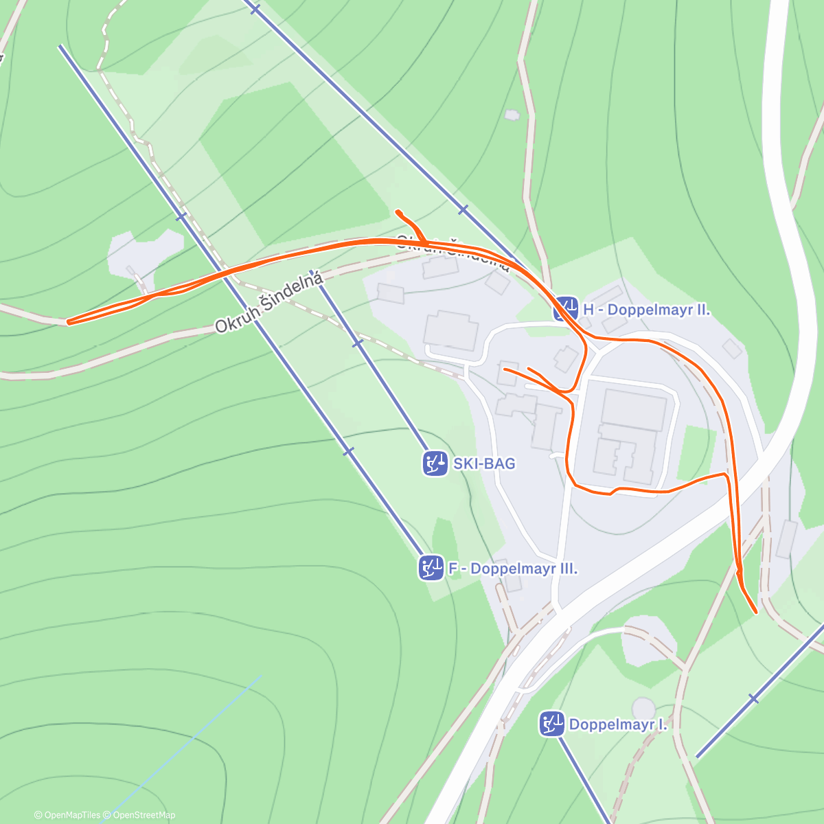 Map of the activity, Rekondiční procházka #3 - Štědrodenní