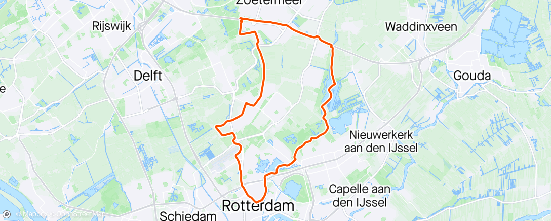 Map of the activity, Tour du Rotterdam avec Wietze